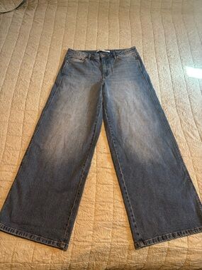 Celebrity Pink Wide Leg Flare Jeans - Blue Denim